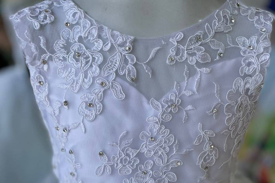 Renda de algodão cinto pérolas