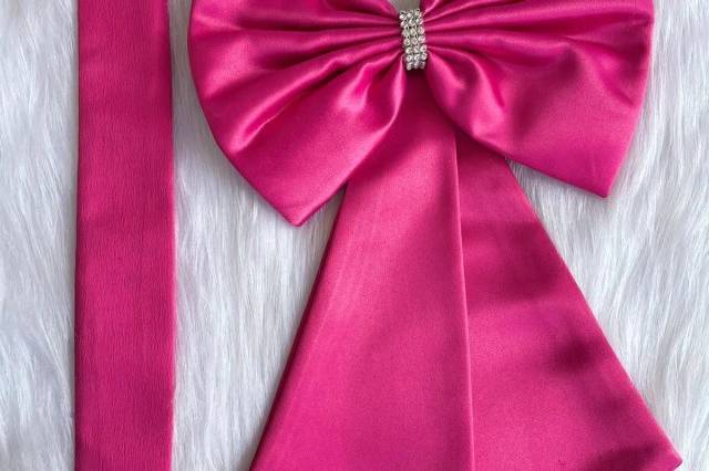 Faixa e laço fucsia