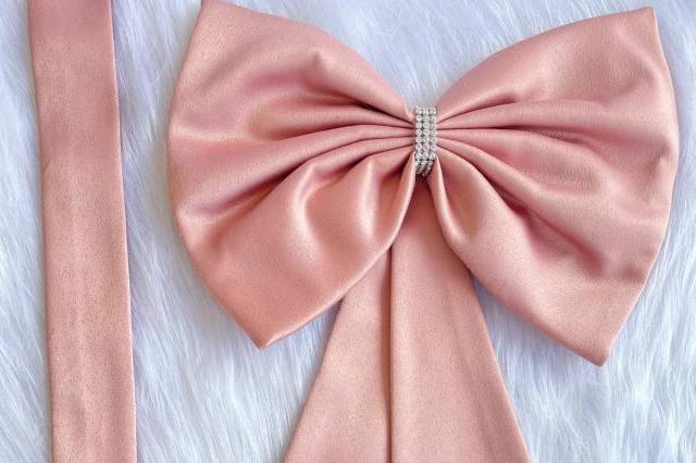 Faixa e laço rosa