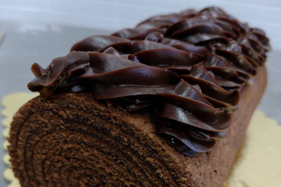 Bolo de rolo de Chocolate