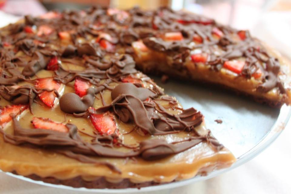 Pizza de brownie