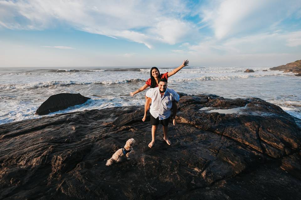 Pré-wedding na praia