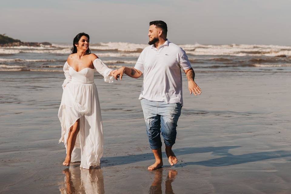 Pré-wedding na praia