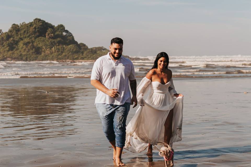 Pré-wedding na praia