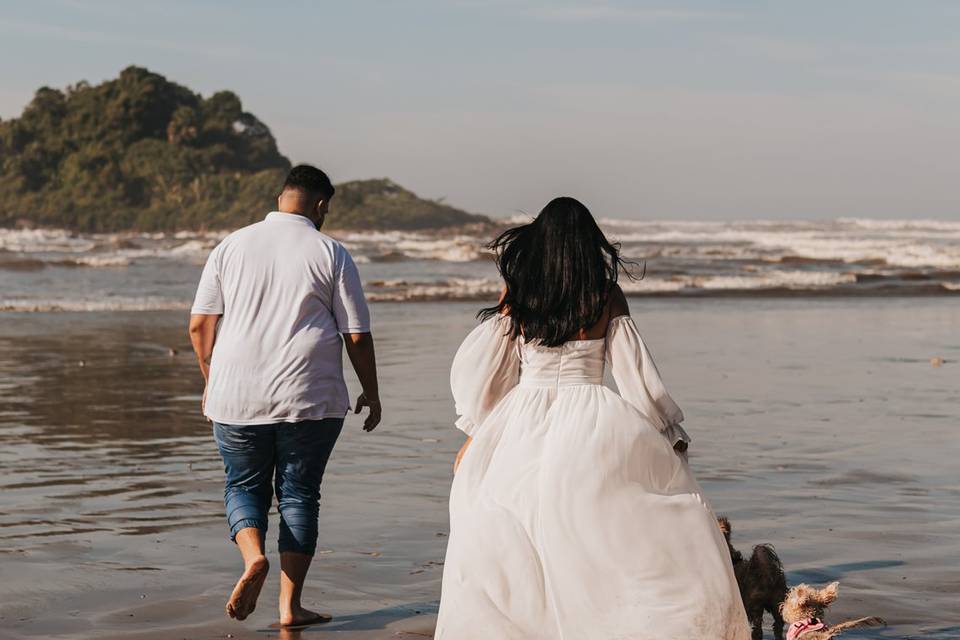 Pré-wedding na praia