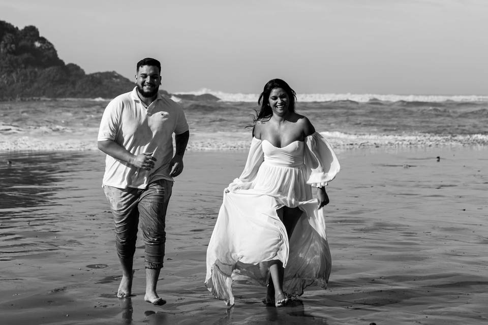 Pré-wedding na praia