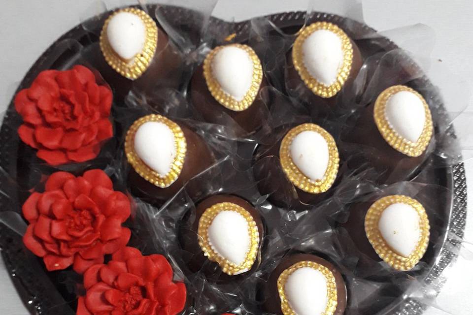 Rosas de chocolate