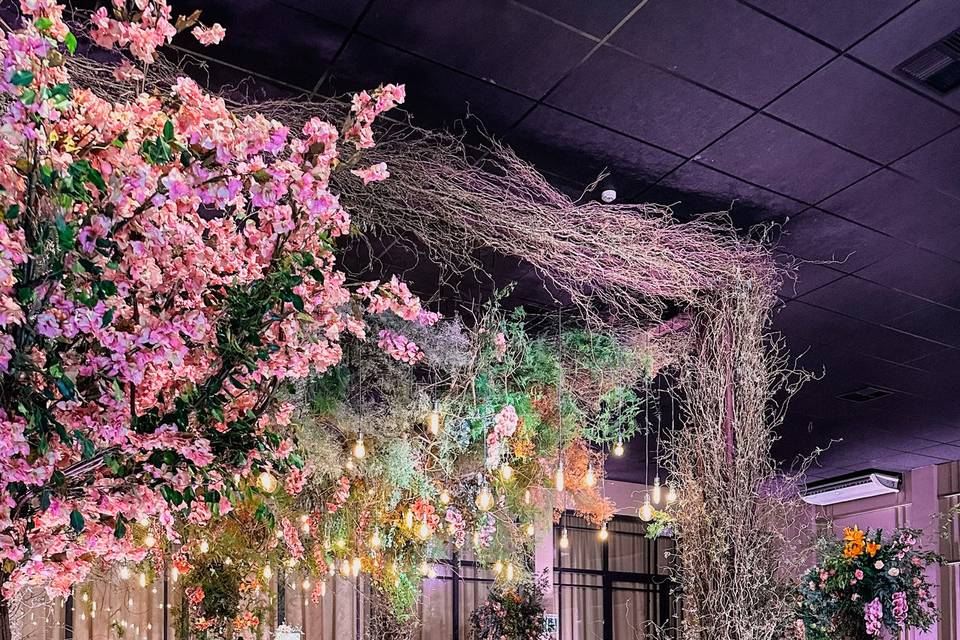 CASAMENTO CLUBE AURORA BRUMADINHO, DECORAÇÃO EM TECIDOS, BO…