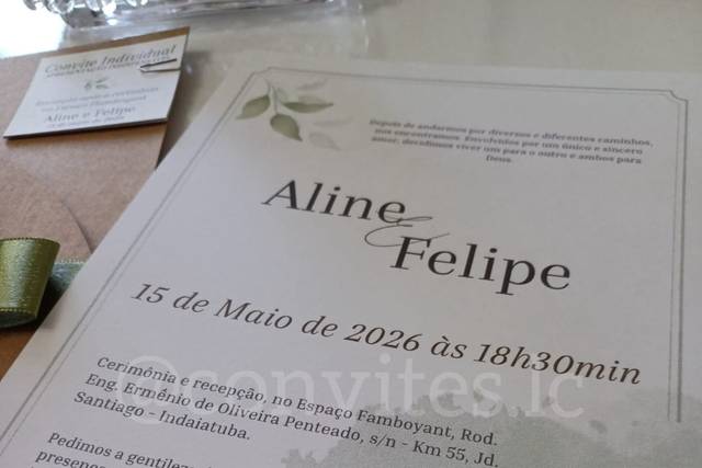 Convites de casamento