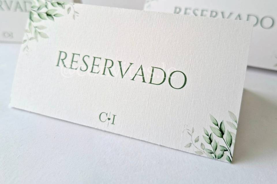 Placa de reservado