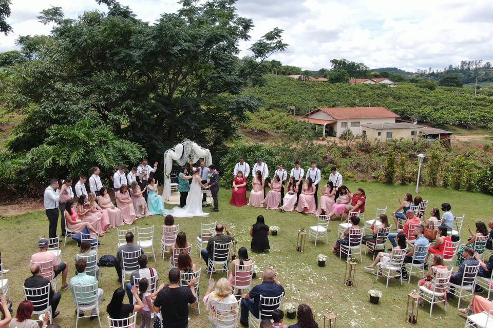 Casamento e drones sucesso