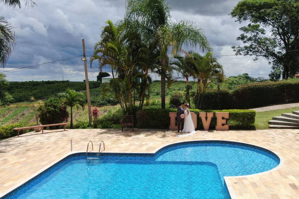 Casamento e drones sucesso