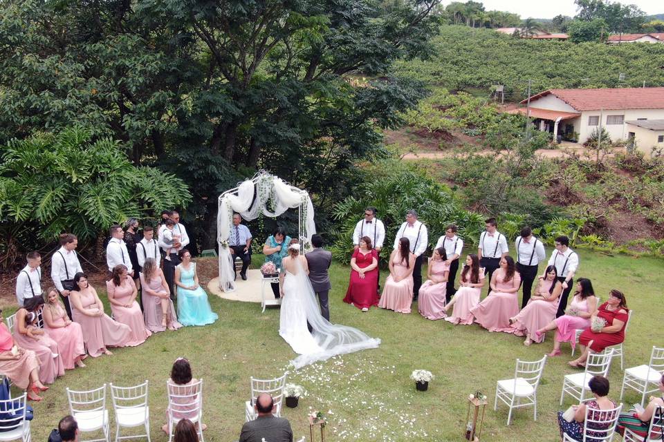 Casamento e drones sucesso