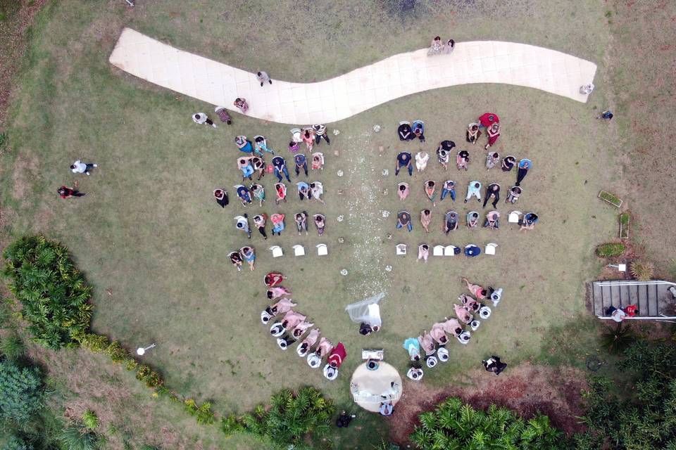 Casamento e drones sucesso