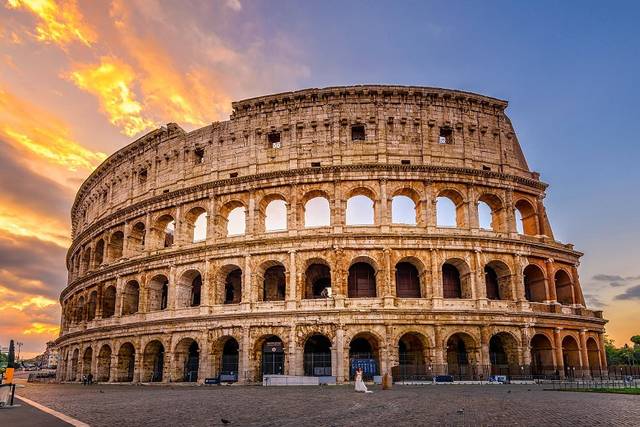 Lua de mel histórica em Roma