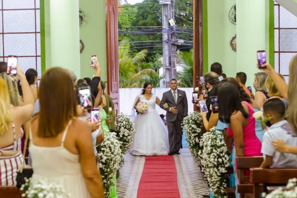 A entrada da noiva