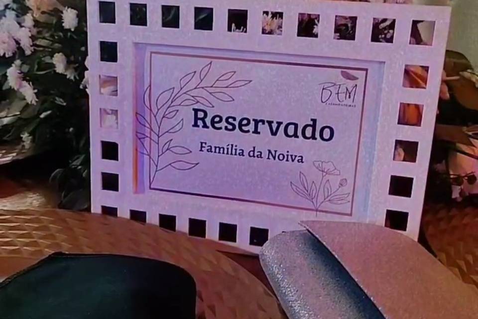 Nossa plaquinha de Reservados