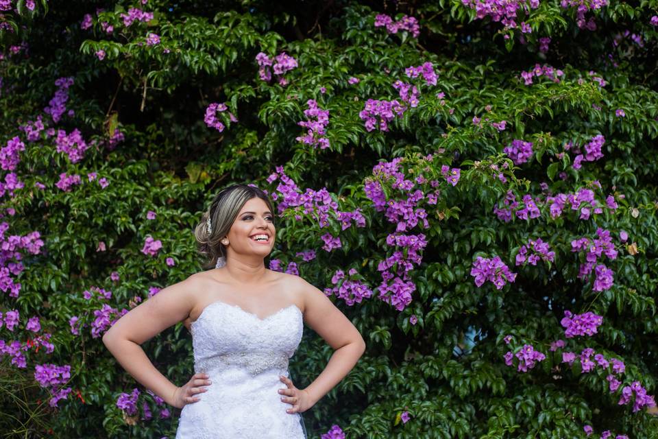 Flores e sorriso