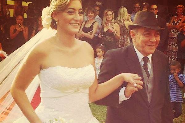 Noivinha Fernanda e pai Eliseu