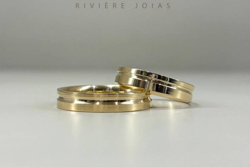 Ouro 18k - 4mm - Trabalhada