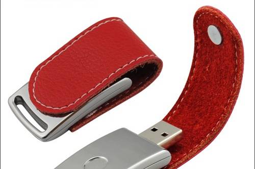 Pen Drive em couro 2Gb a 16Gb