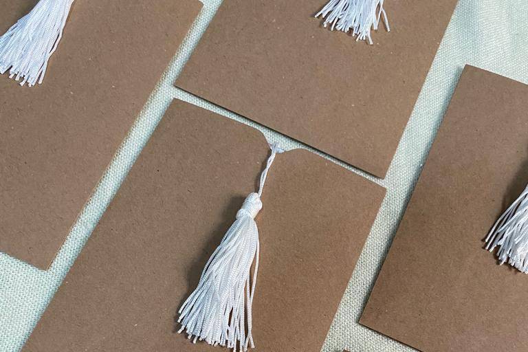 Convite Kraft com tassel