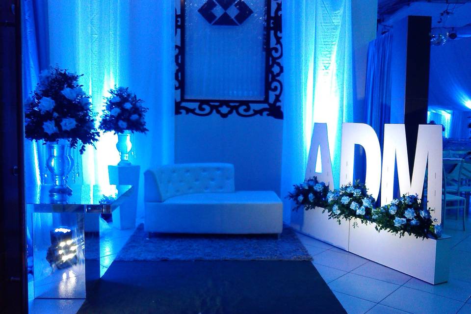 Decoração azul