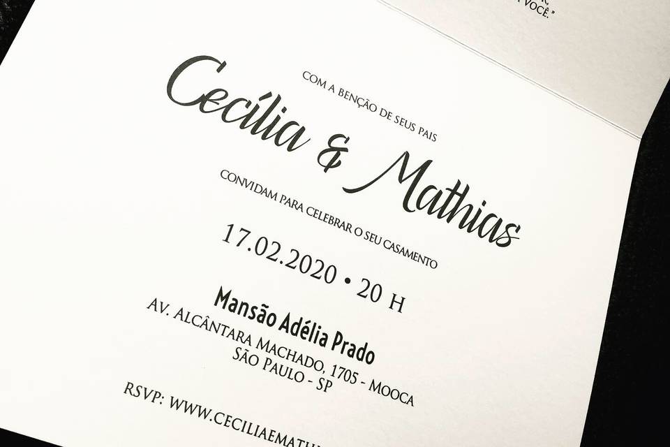 Convite Cecília e Mathias