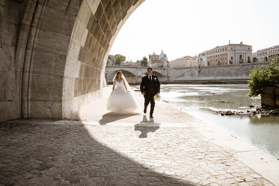 À beira do rio Tevere