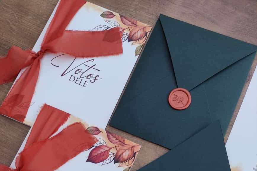 Convite envelope verde