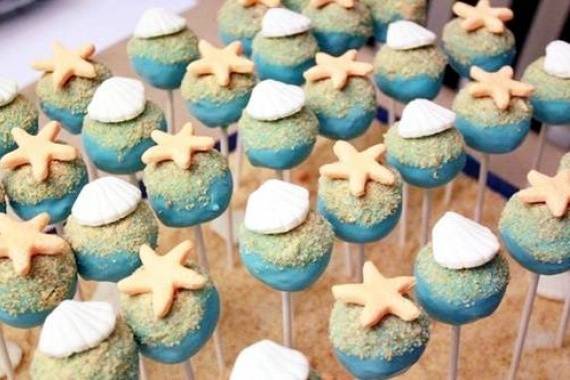 Cake pop casamento na praia