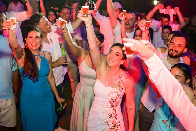 Momento Brinde na festa