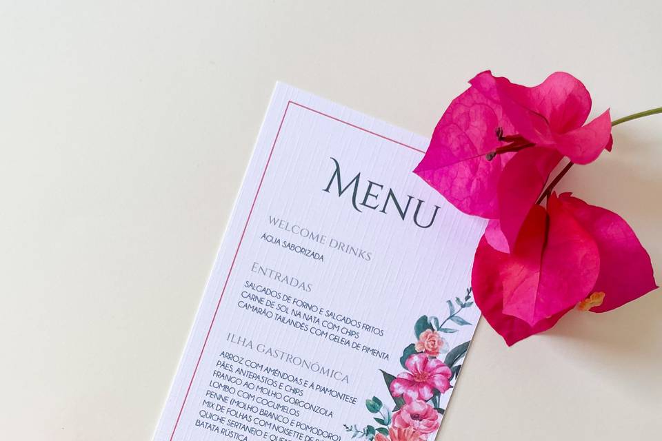 Menu floral