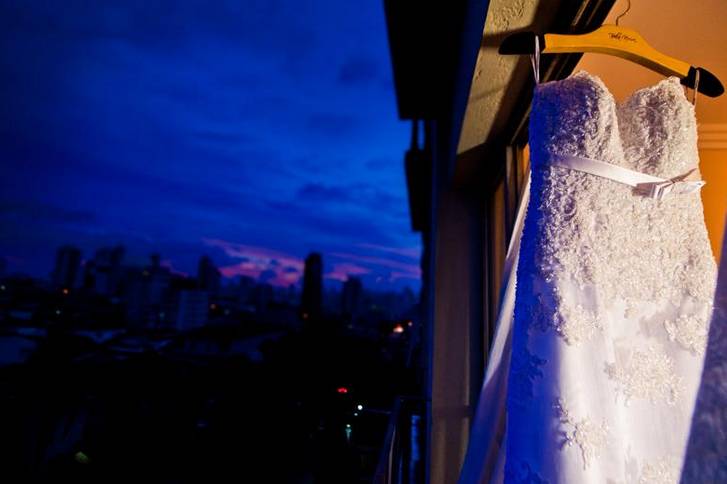 Detalhes do vestido