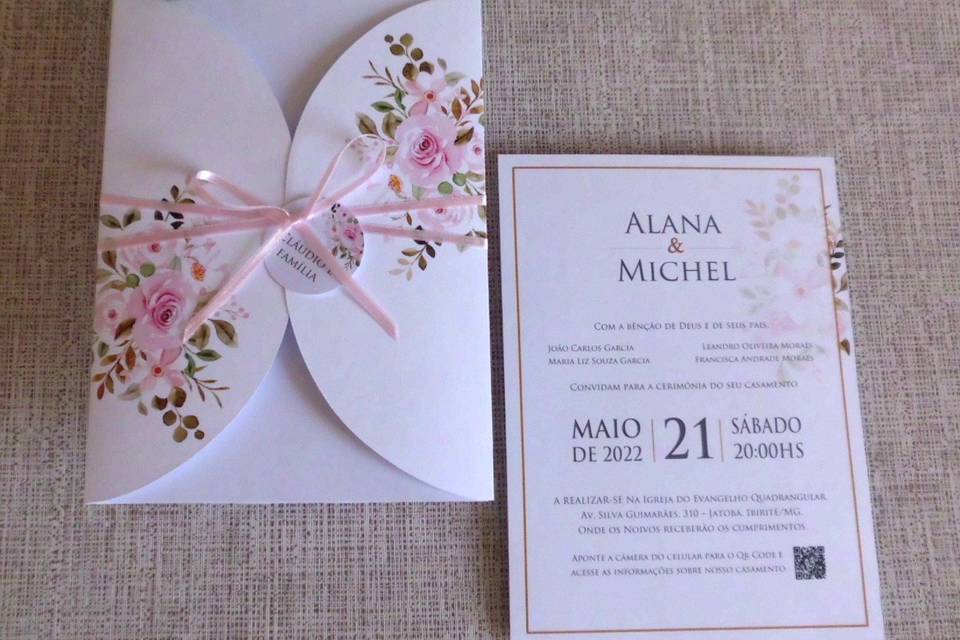 Convite de casamento Alana