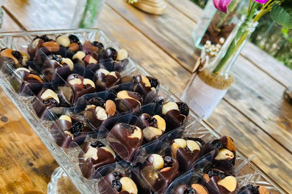 Coração de castanhas