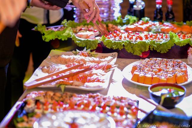 Ilha de casamento com Sashimi