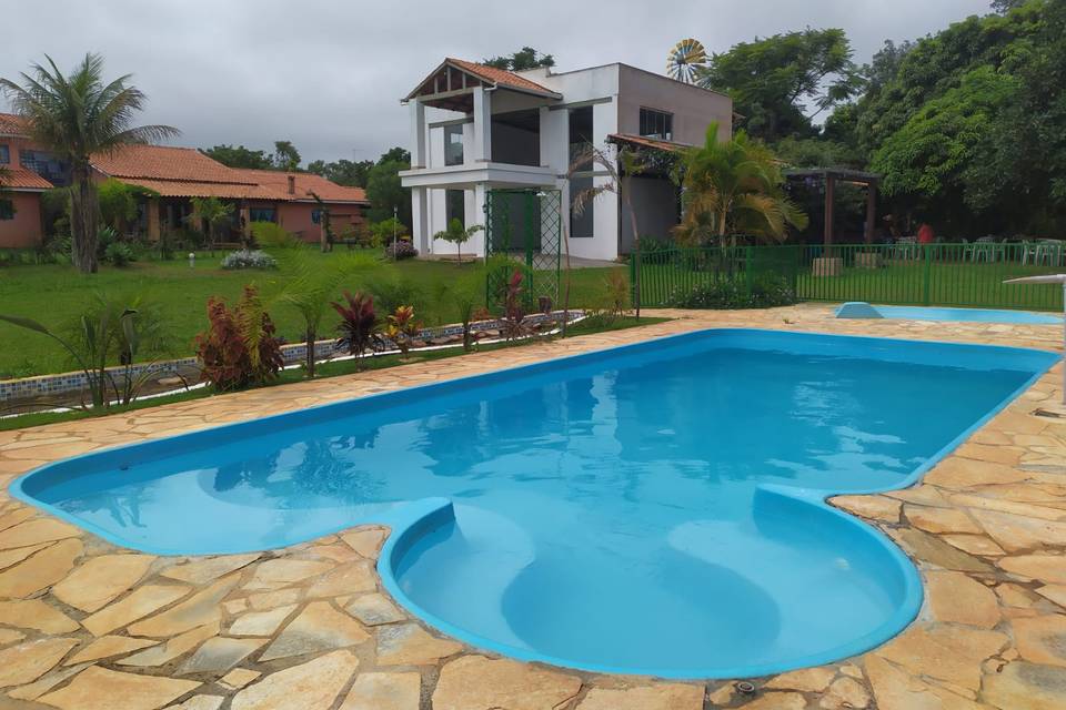 Piscina com aquecimento solar