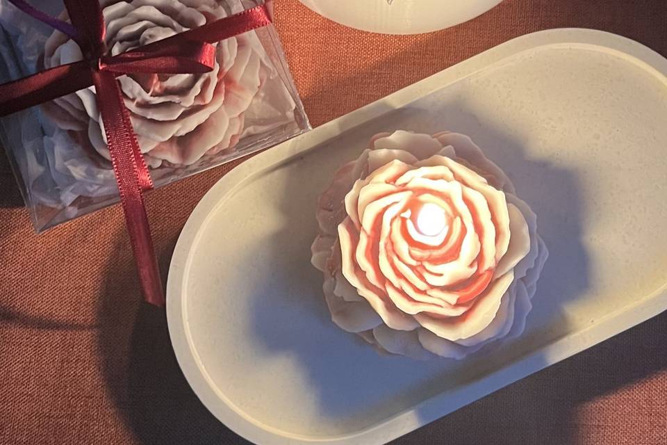 Vela aromática rosa peônia 55g
