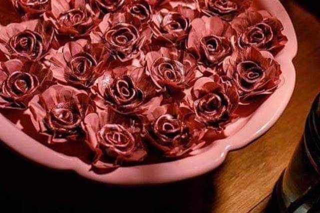 Rosas rústicas de chocolate