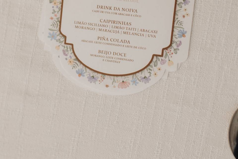Menu Bebidas BF