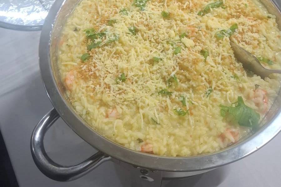 Risoto de camarao