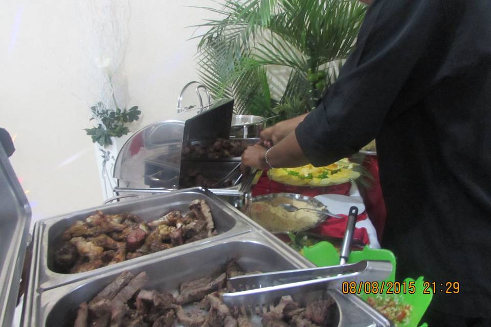 Mesa do buffet,churrasco
