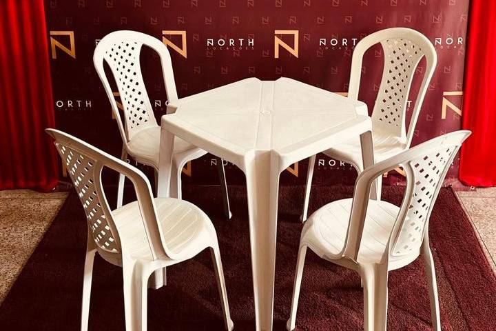 Conjunto de mesa quadrada