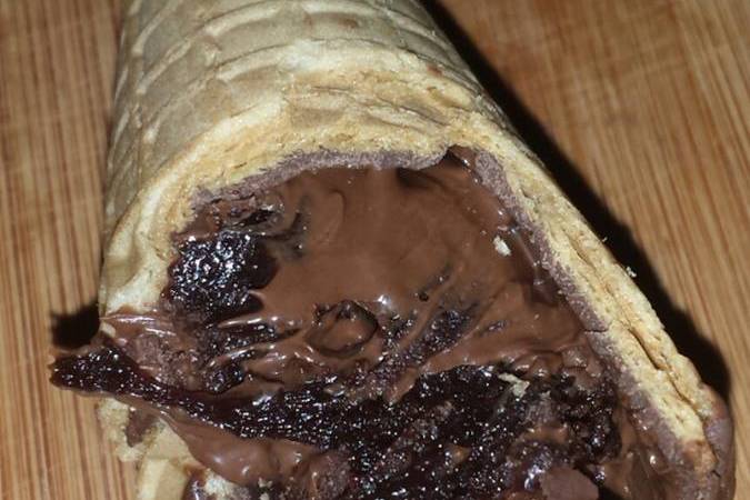 Cone Brownie com Nutella