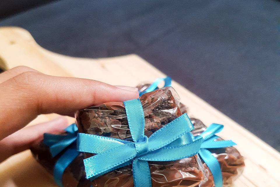 Mini brownies para evento de e