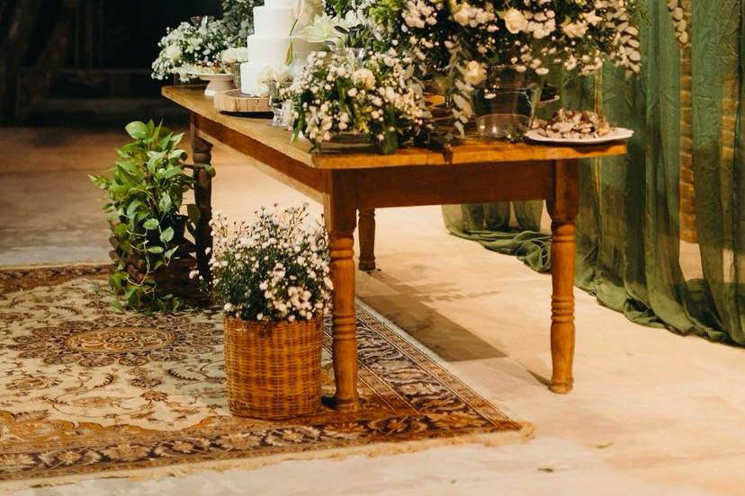 Mesa de doces rustica chic