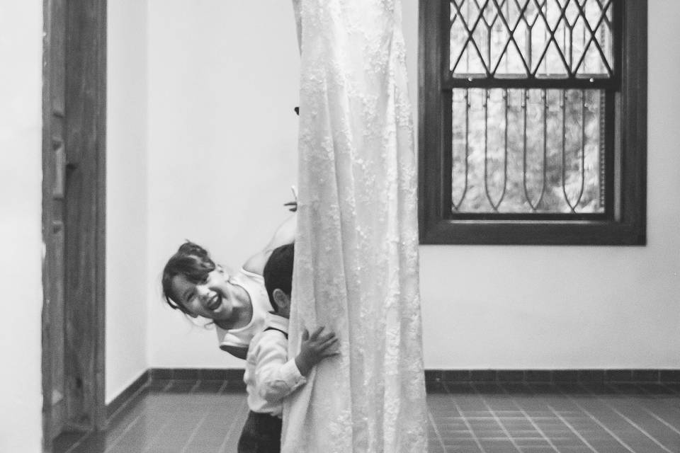 O vestido e as crianças!