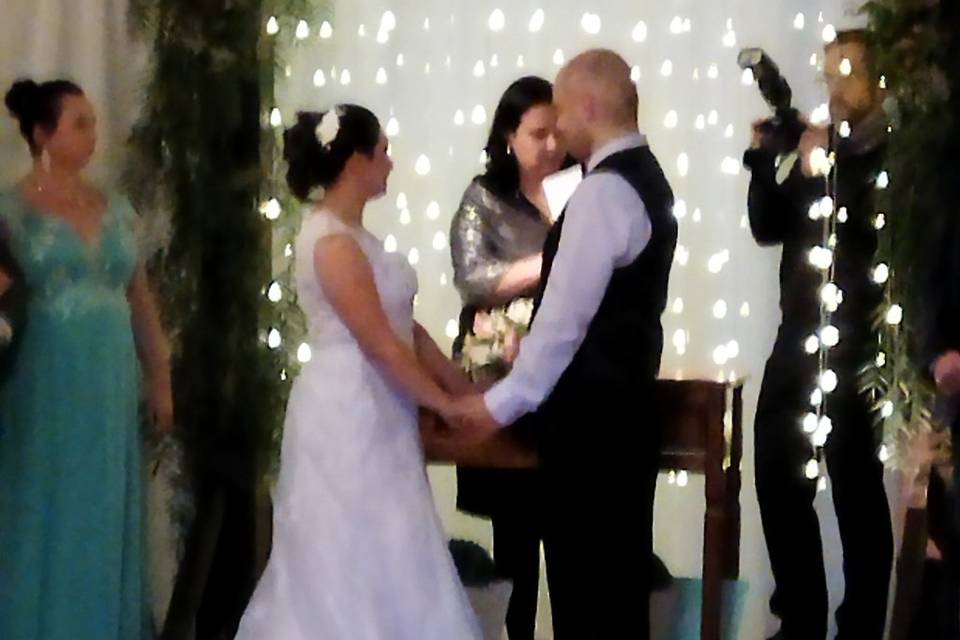 Cerimônia de casamento no salã