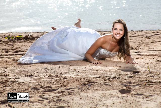 Na praia